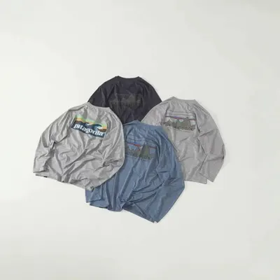 Patagonia Long Sleeve T-Shirt Gray Outdoor Style