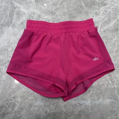 Alo Yoga High Waisted Pink Athletic Shorts