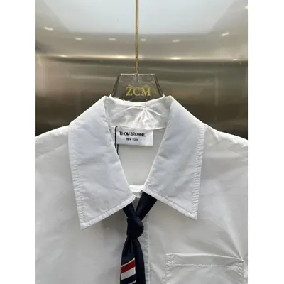 Thom Browne White Classic Shirt With Tie