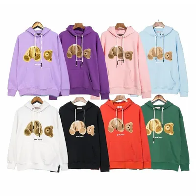Palm Angels Bear Hoodie Multicolor Casual Sweatshirt