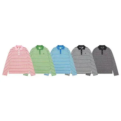 Lacoste Long Sleeve Striped Polo Shirt Multi Color Casual