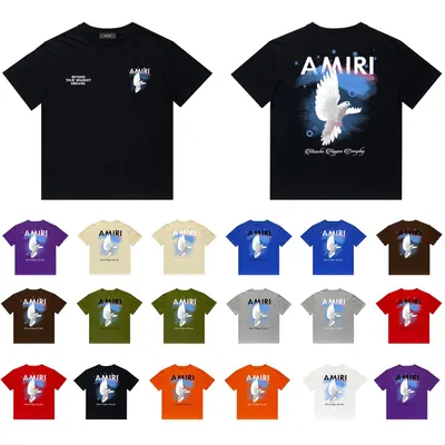Amiri Dove Graphic Black Casual T-Shirt