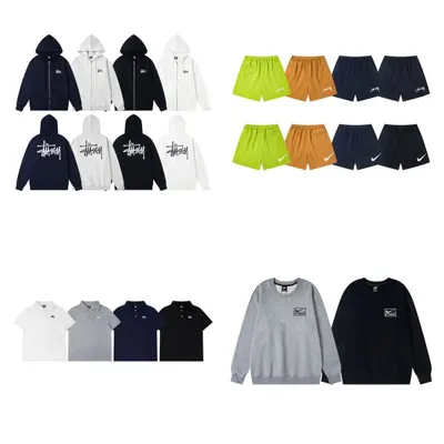 Stussy Zip Hoodie Navy Casual Sweatshirt