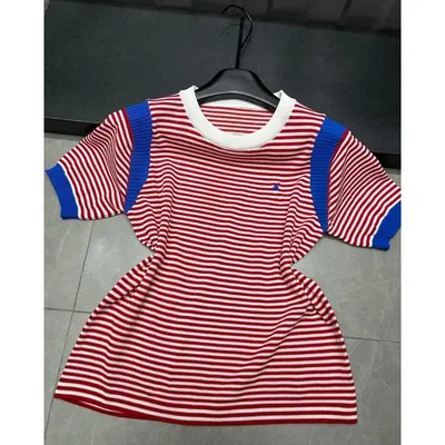 Polo Ralph Lauren Striped Red White Knit Top
