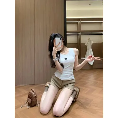 Unbranded White Sleeveless Crop Top Casual