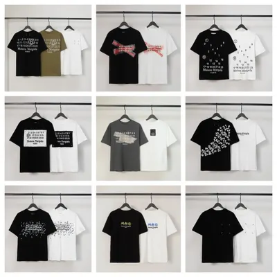 Maison Margiela Number Print Black White Casual T-Shirt
