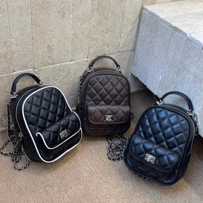 Quilted Mini Backpack Black Fashion Bag