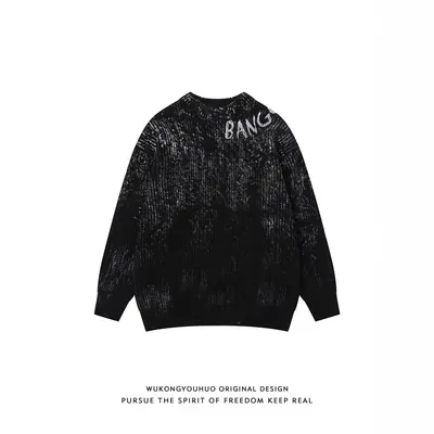 Wukongyouhuo Knit Black Casual Sweater