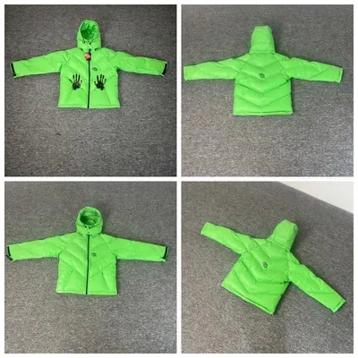 Green Padded Hooded Winter Jacket