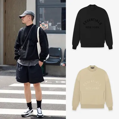 Essentials New York Black Crewneck Sweatshirt