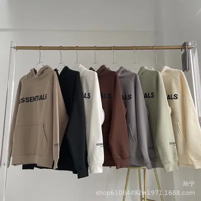 Essentials Hoodie Beige Casual Sweatshirt