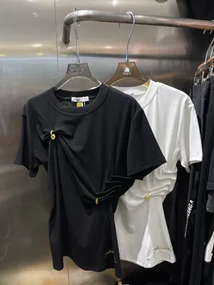 Sohuahao T-Shirt Black Asymmetric Design
