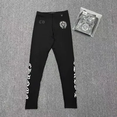 Black Printed Leggings Sporty Fitness Pants