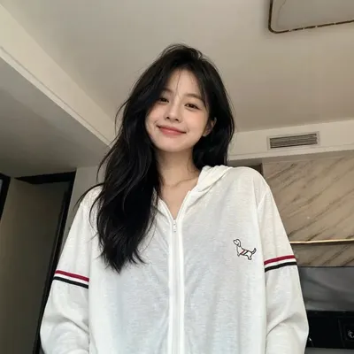 White Hooded Zip-Up Sweatshirt With Dog Embroidery Casual