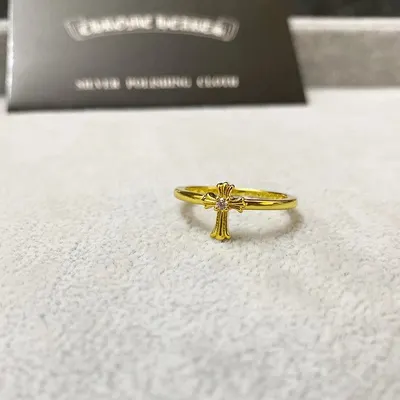 Empire Gems Cross Ring Gold Religious Jewelry