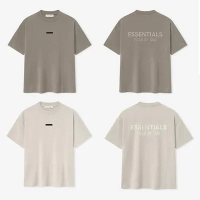 Fear Of God Essentials Gray Oversized T-Shirt