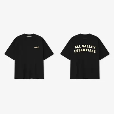 All Valley Essentials Black Oversized T-Shirt