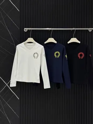 V-Neck Long Sleeve T-Shirt White Casual Top