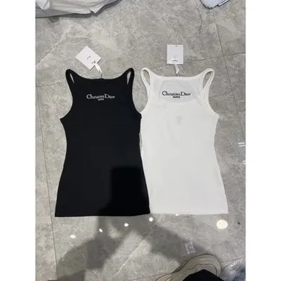 Christian Dior Logo Black Casual Tank Top