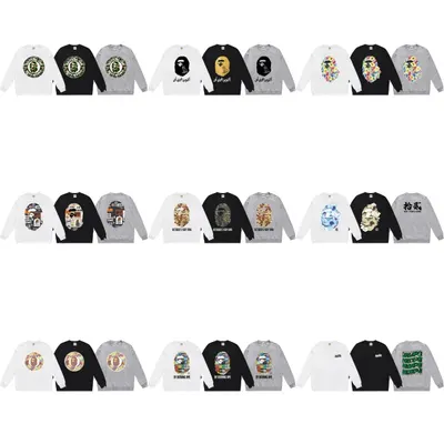 Bape Ape Head White Crewneck Sweatshirt