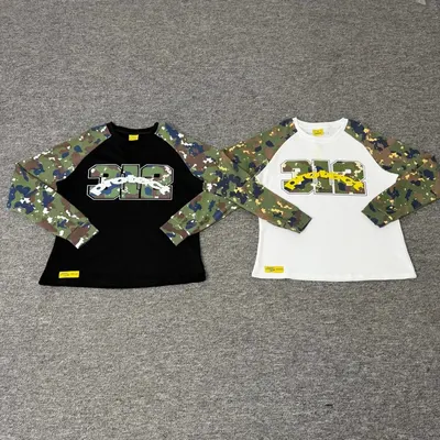 318 Camo Sleeve Black White Long Sleeve T-Shirt