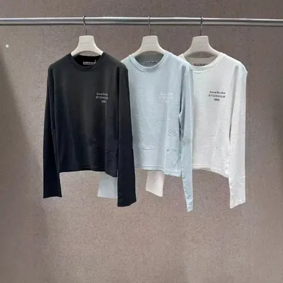 Acne Studios Long Sleeve Black Minimalist T-Shirt