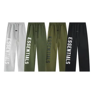 Essentials Track Pants Gray Green Black Olive Casual Pants