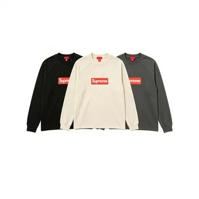 Supreme Box Logo Crewneck Black Casual Sweatshirt