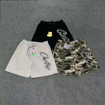 Unisex Casual Shorts Gray Camouflage Black Fashion