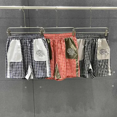 Moka Tark Checkered Red Casual Shorts