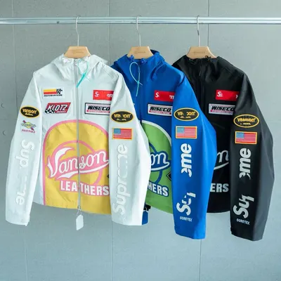 Supreme Vanson Leathers White Racing Jacket